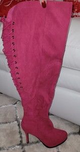 Hot pink Suede Boots